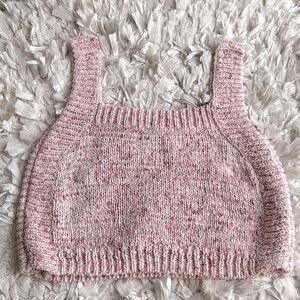 Zara Cropped Knit Sweater Tank Size Large
